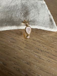 Rose Quartz hoop